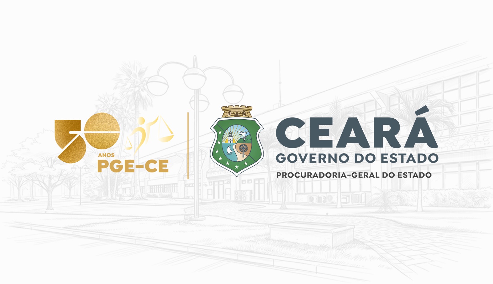 PGE-CE lança selo oficial em celebração aos 50 anos